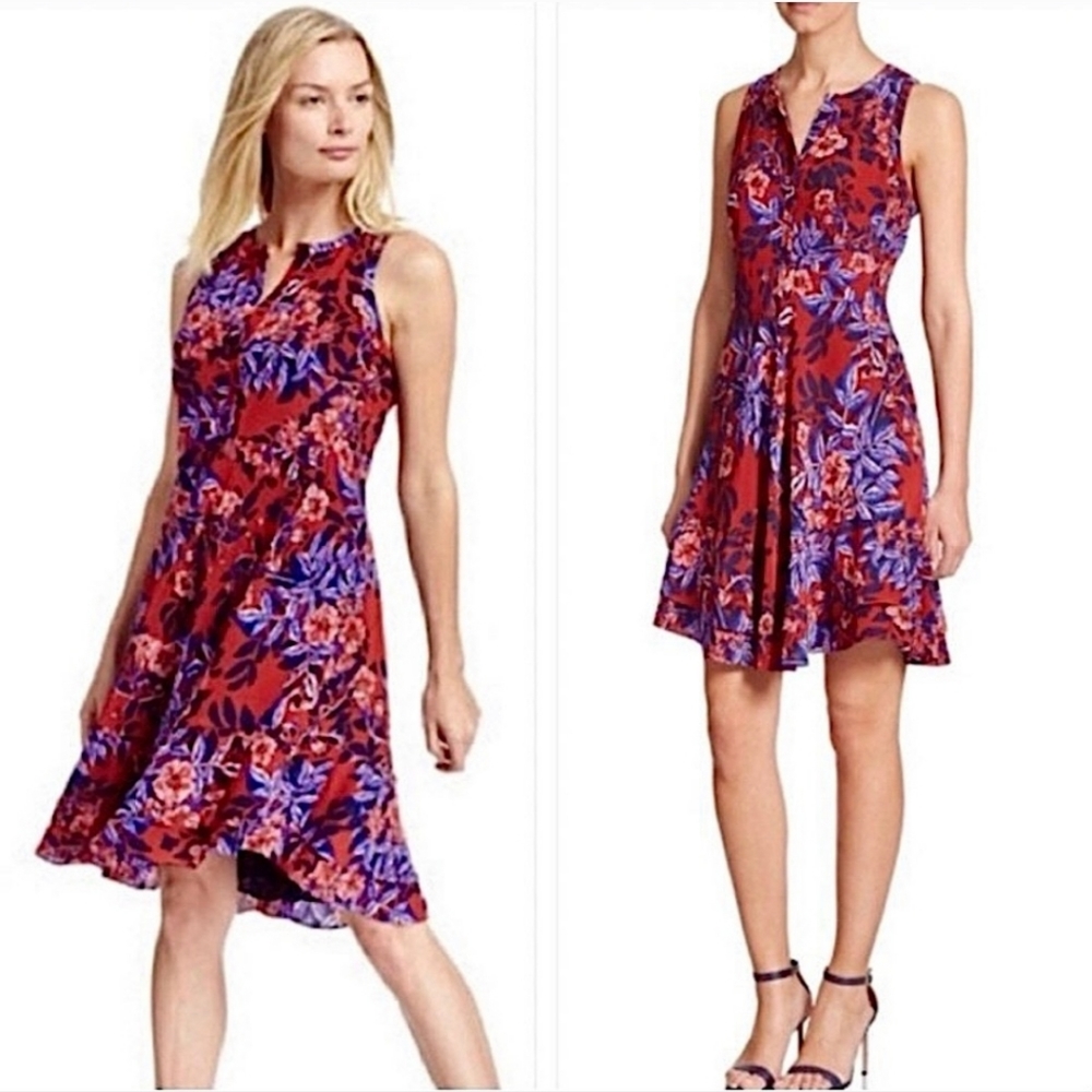 Rebecca Taylor Flame Of The Forest Silk Dress 6